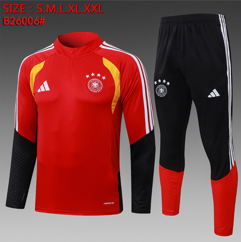26/27 Half Pull German Red Tracksuit