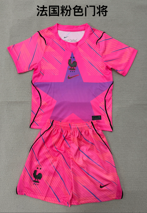 Adults kits 26/27 France's pink goalkeeper