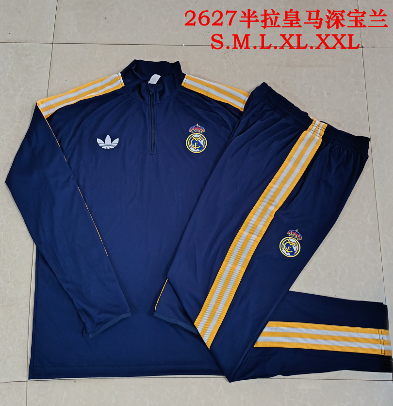 26/27 Half Pull Real Madrid Deep Bora Tracksuit