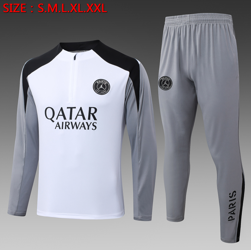 26/27 Half  Pull Jordan Paris White Tracksuit