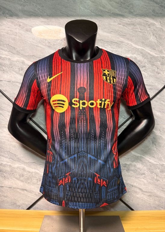 Player Version 26/27 Barcelona Special Edition Holy City Red and Black 