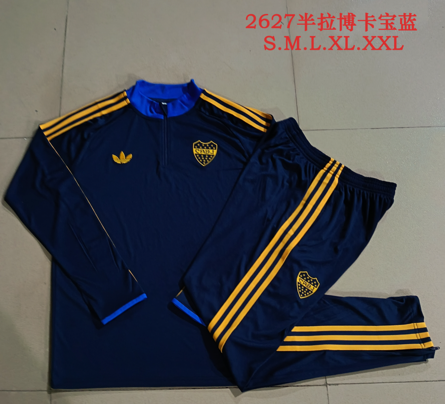 26/27 Half Pull Boca Juniors Bao Lan Tracksuit