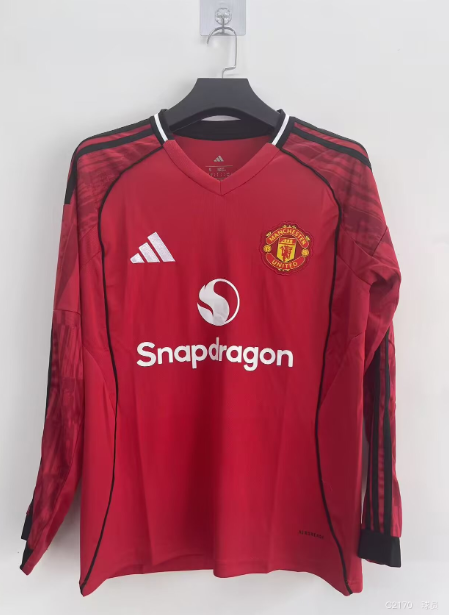 Fans Version 25/26 Manchester United home long-sleeved