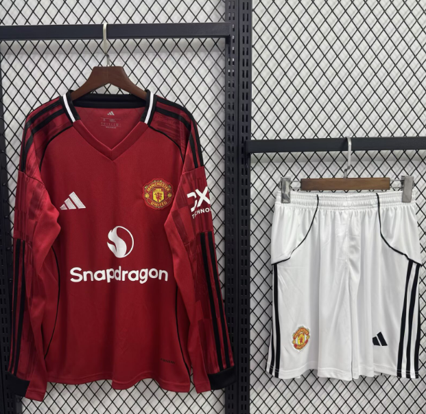  Adults kits 25/26 Manchester United home long-sleeved