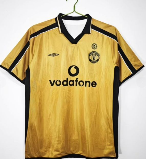 Retro 01/02 Manchester United Double sided Centenary Edition Gold