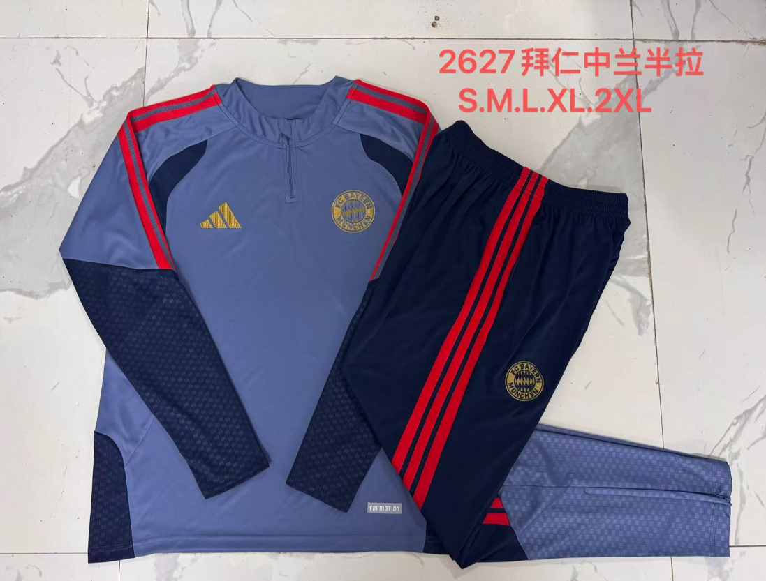 26/27 Half Pull Bayern Munchen Medium blue Tracksuit