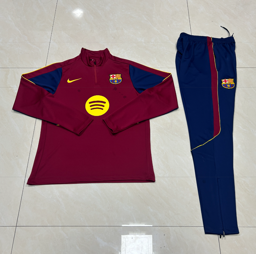26/27 Kids Half Pull Barcelona Bordeaux red Tracksuit