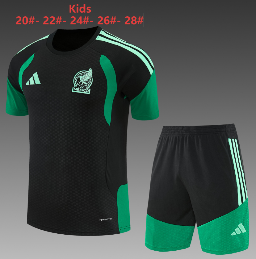 26/27 Kids short-sleeved Mexico Black Training Kits