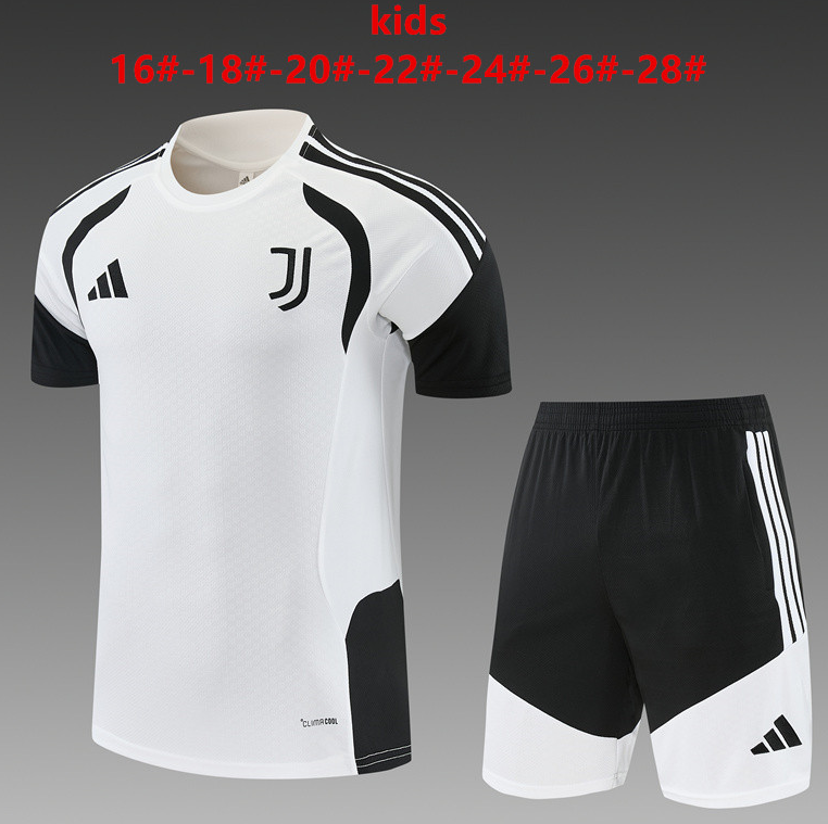 26/27 Kids short-sleeved Juventus white Training Kits