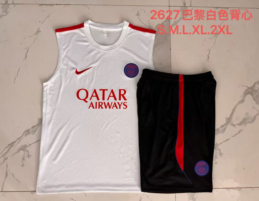 26/27 Vest Paris white（Match with red）suit 