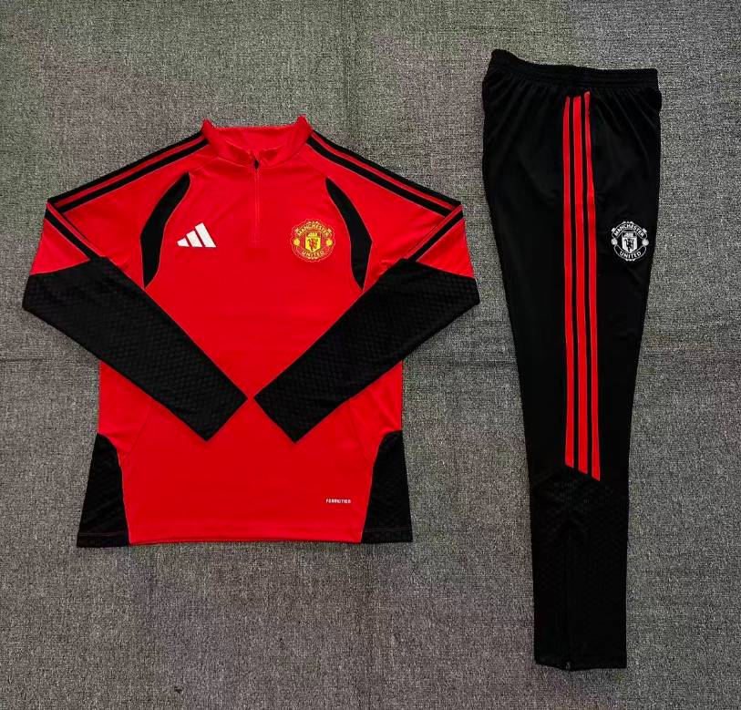 26/27 Kids Half Pull Manchester United Red Tracksuit