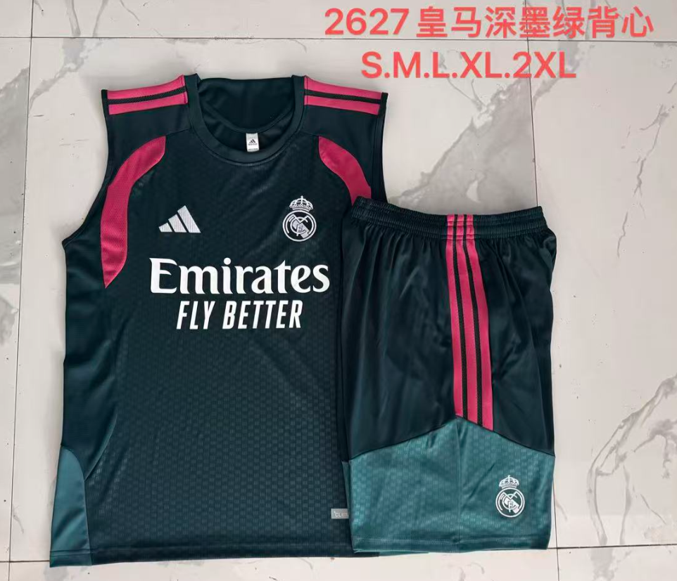 26/27 Vest Real Madrid Dark Olive Green suit 