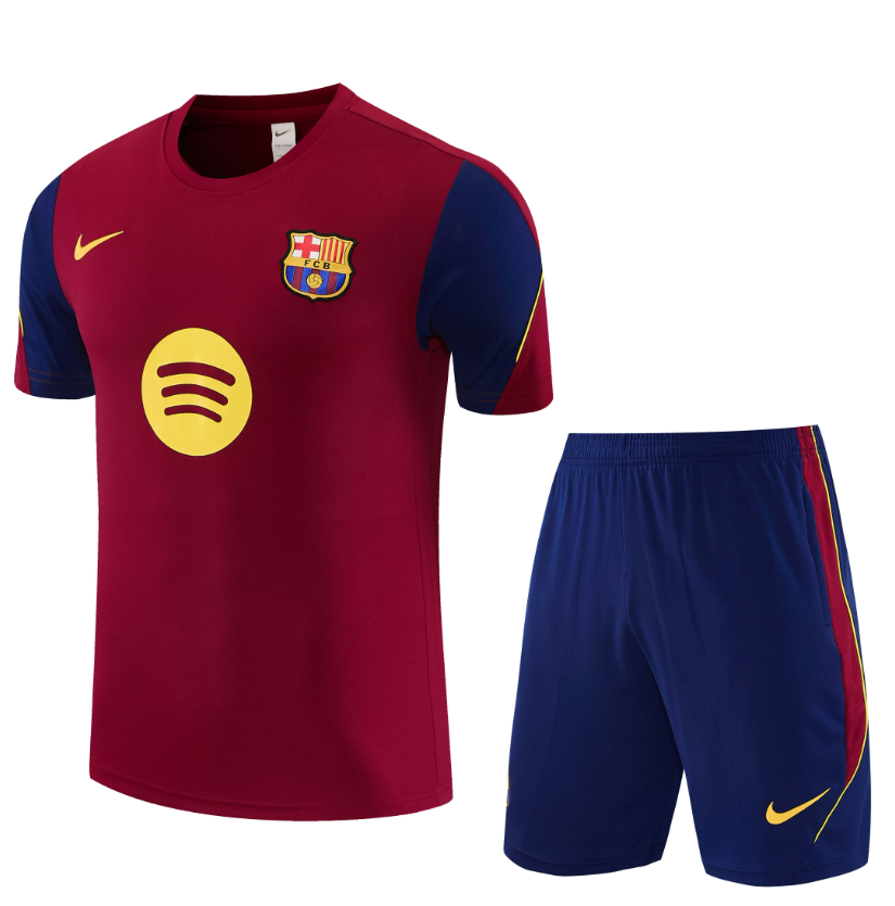 26/27 Adults short sleeves Barcelona Bordeaux red Training Kits