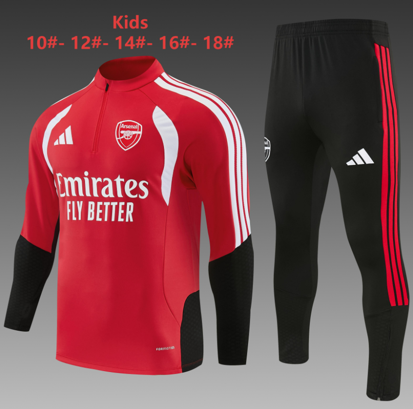 26/27 Kids Half Pull Arsenal red Tracksuit