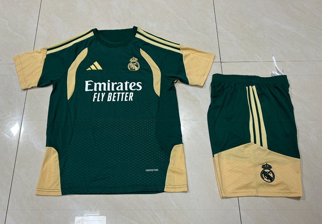 26/27 Kids Real Madrid Green Training Kits