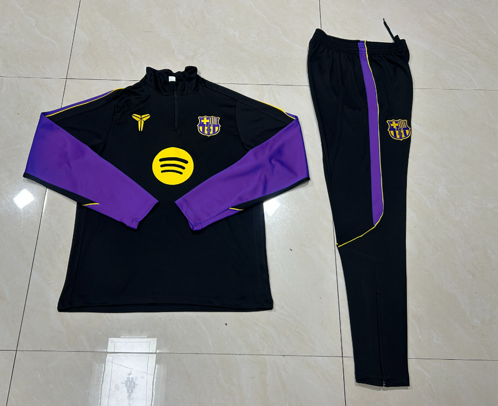 26/27 Adults Half Pull Barcelona Black【Co-branded product】Tracksuit
