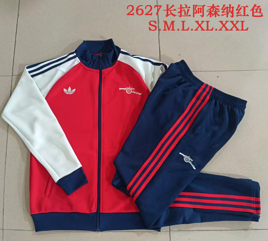 26/27 Long Pull Arsenal Red（White sleeves）Jackets sets