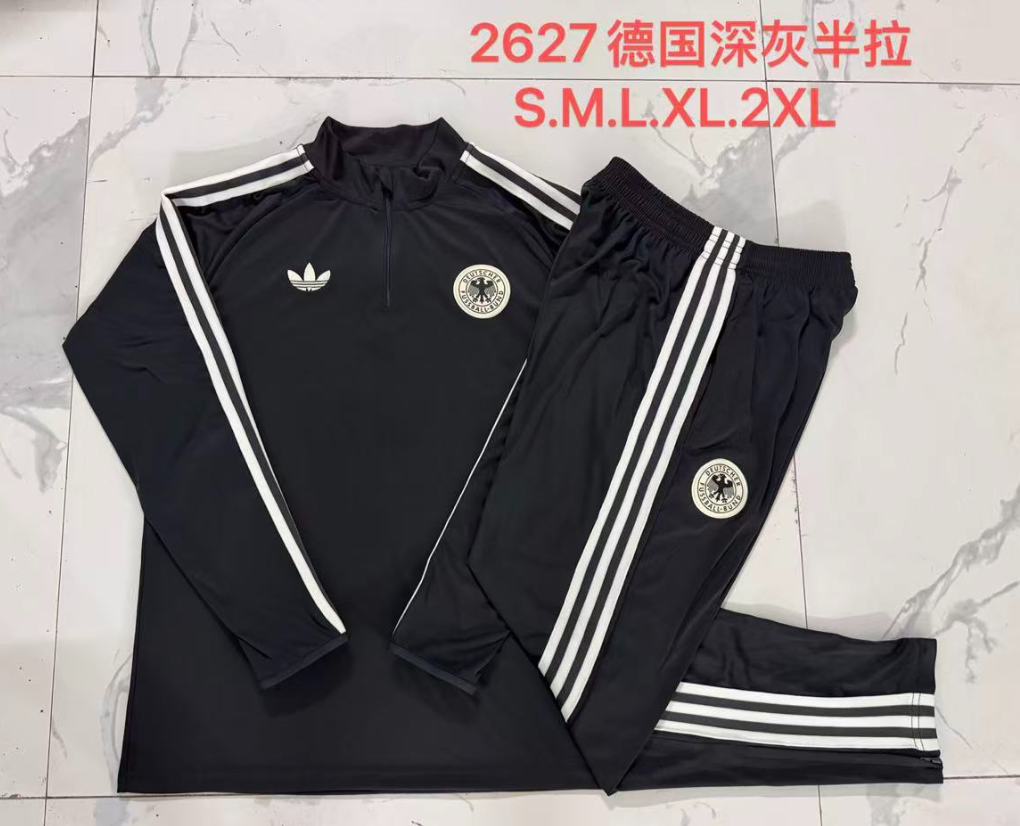 26/27 Adults Half Pull Germany Dark grey Tracksuit