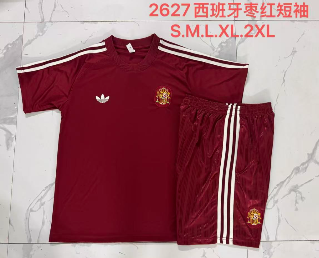 26/27 Adults Spain Bordeaux red Training Kits