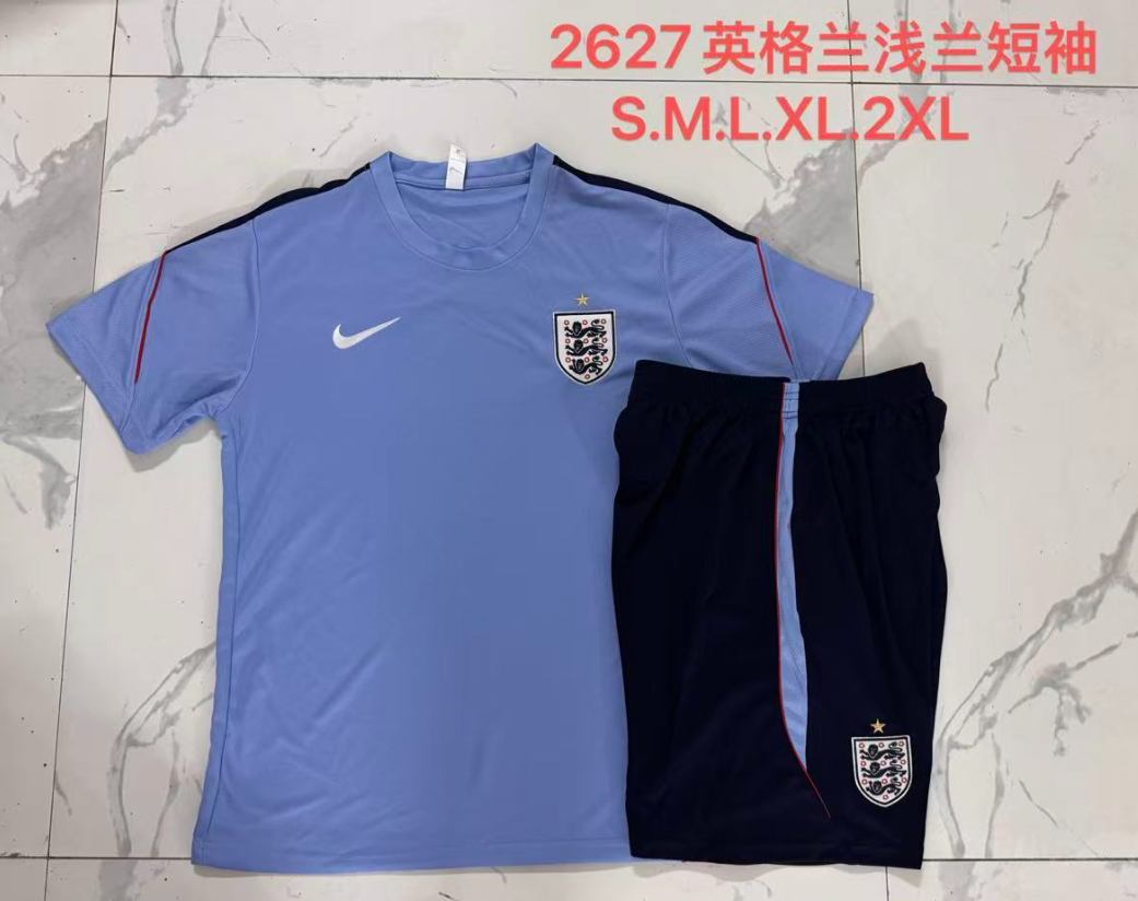 26/27 Adults England Light Blue Training Kits