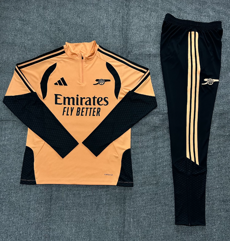 26/27 Kids Half Pull Arsenal Orange Tracksuit