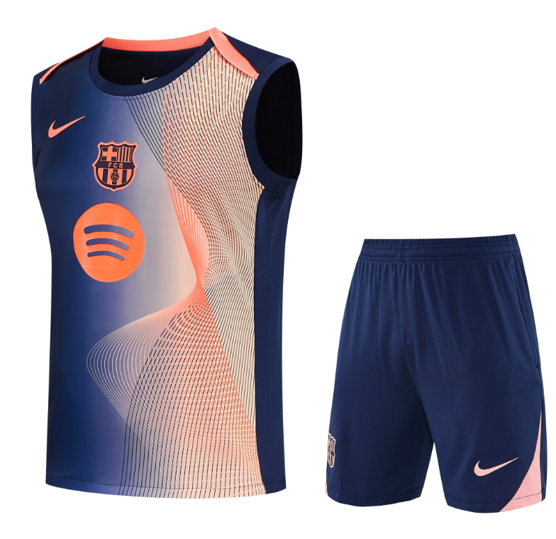 26 Vest Barcelona Orange/Pearl Blue suit