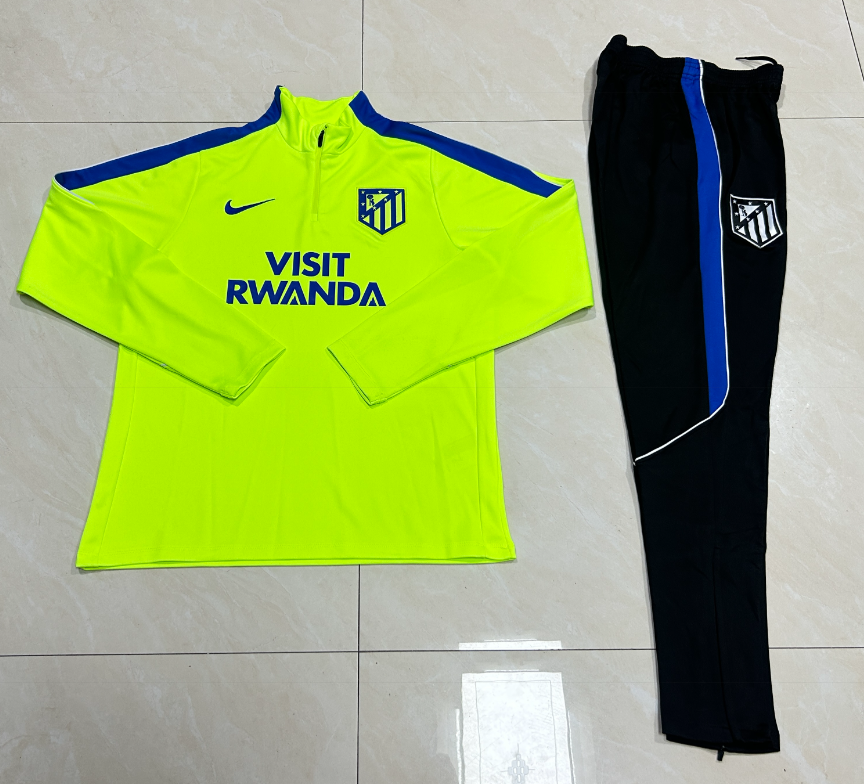 26/27 Adults Half Pull Atletico Madrid fluorescent green Tracksuit