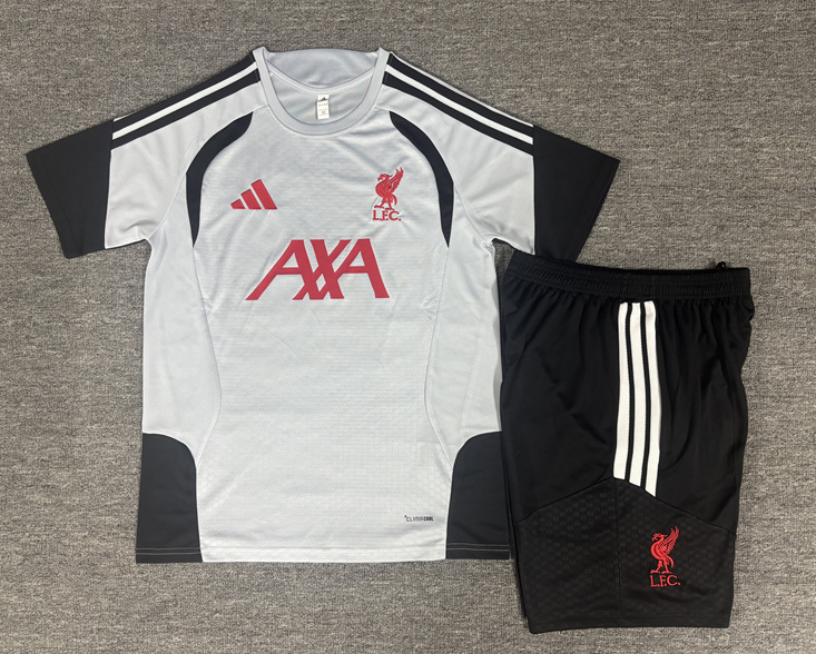26/27 Kids Liverpool Light gray Training Kits
