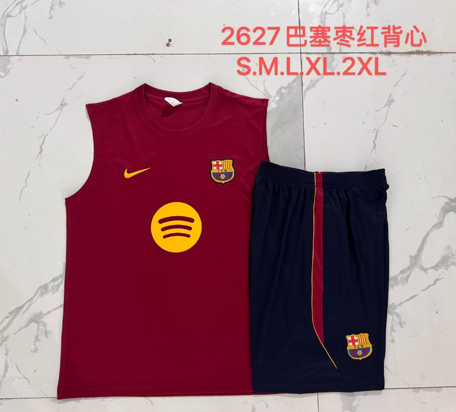 26/27 Vest Barcelona maroon suit