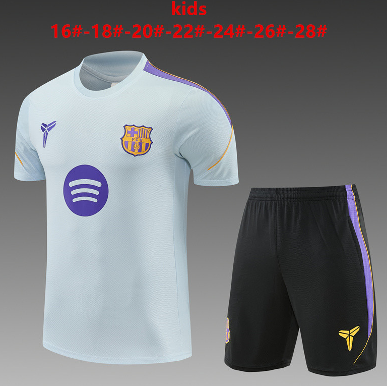 26/27 Kids Barcelona Light Grey [Co branded] Training Kits