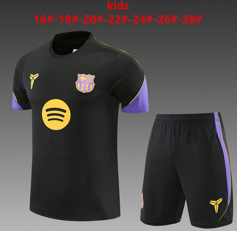 26/27 Kids Barcelona Black [Co branded] Training Kits