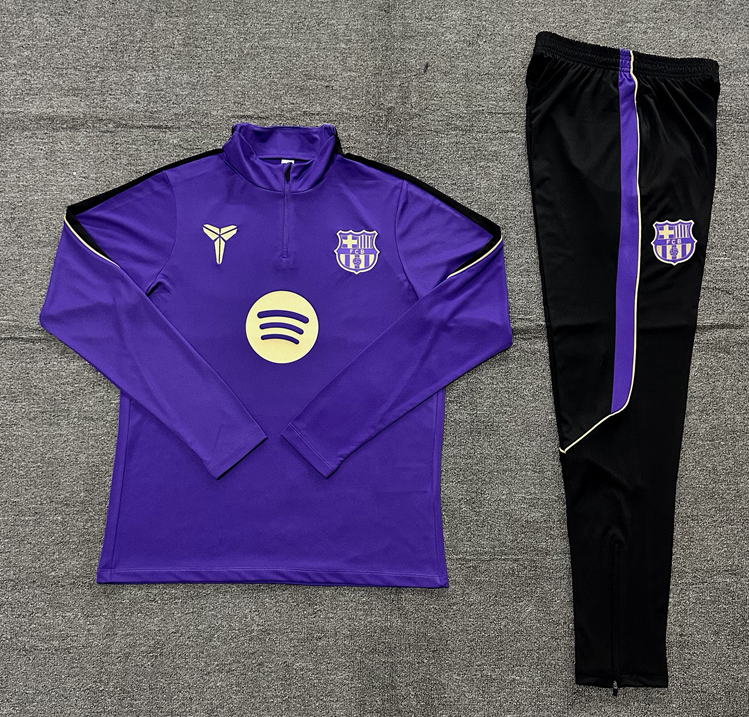 26/27 Kids Half Pull Barcelona Purple [Co branded] Tracksuit