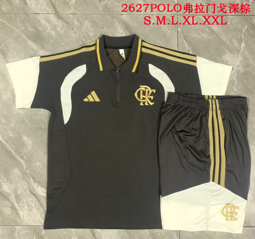 26/27 Adults POLO Flamenco Deep Brown (with cropped pants) Training Kits