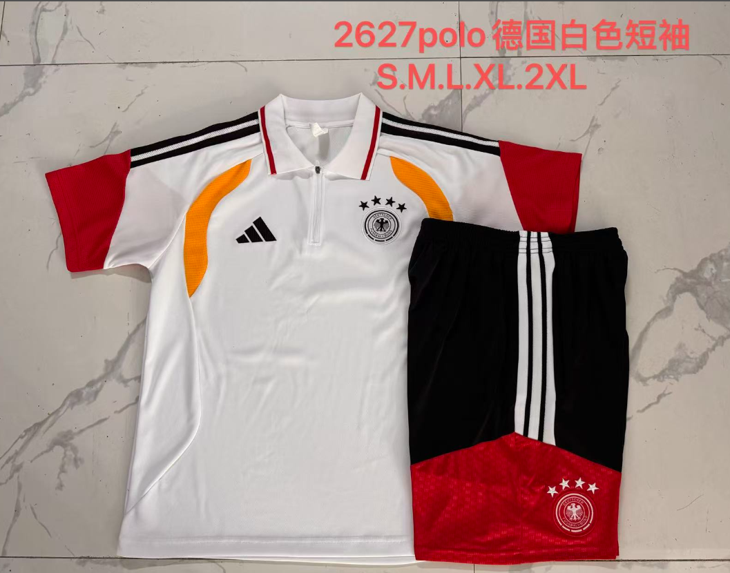 26/27 Adults POLO German White (with cropped pants) Training Kits