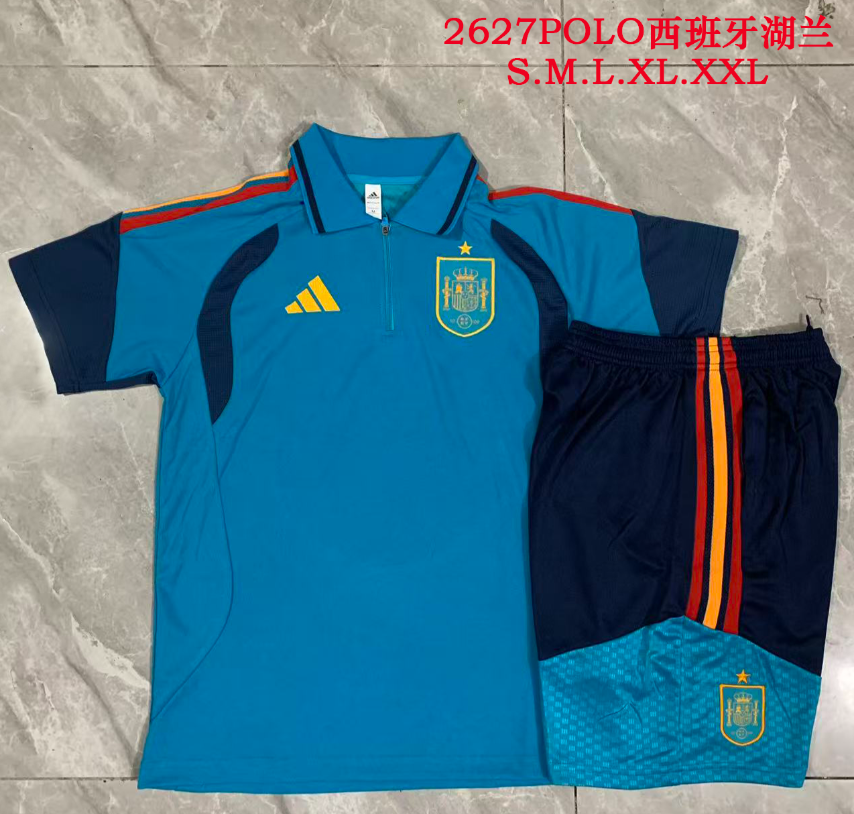 26/27 Adults POLO Spain Lake Orchid (with cropped pants) Training Kits