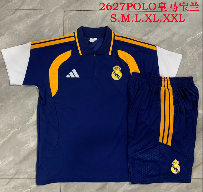 26/27 Adults POLO Real Madrid Boran (yellow color scheme)  Training Kits