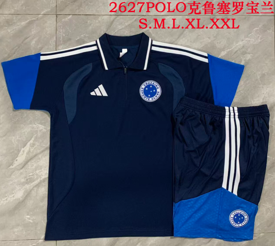 26/27 Adults POLO Cruzeiro Boran (with cropped pants) Training Kits