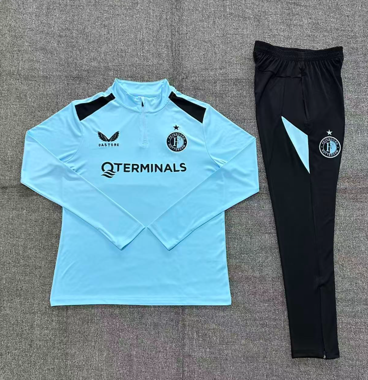 26/27 Adults Half Pull Feyenoord light bule Tracksuit
